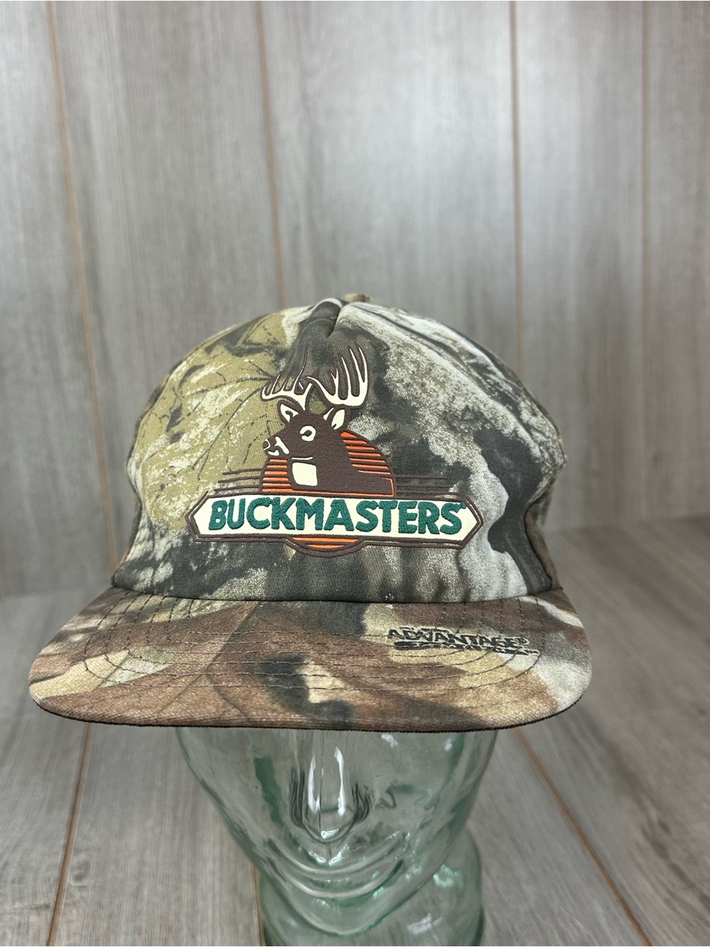 Vintage Buckmasters Hat Camo Camouflage USA Made Snap Back NOS